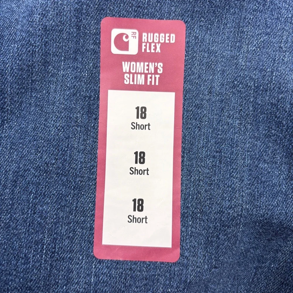 Carhartt‎ Women's Rugged Flex Slim Fit High-Rise Jeans Size 18 Short NWT